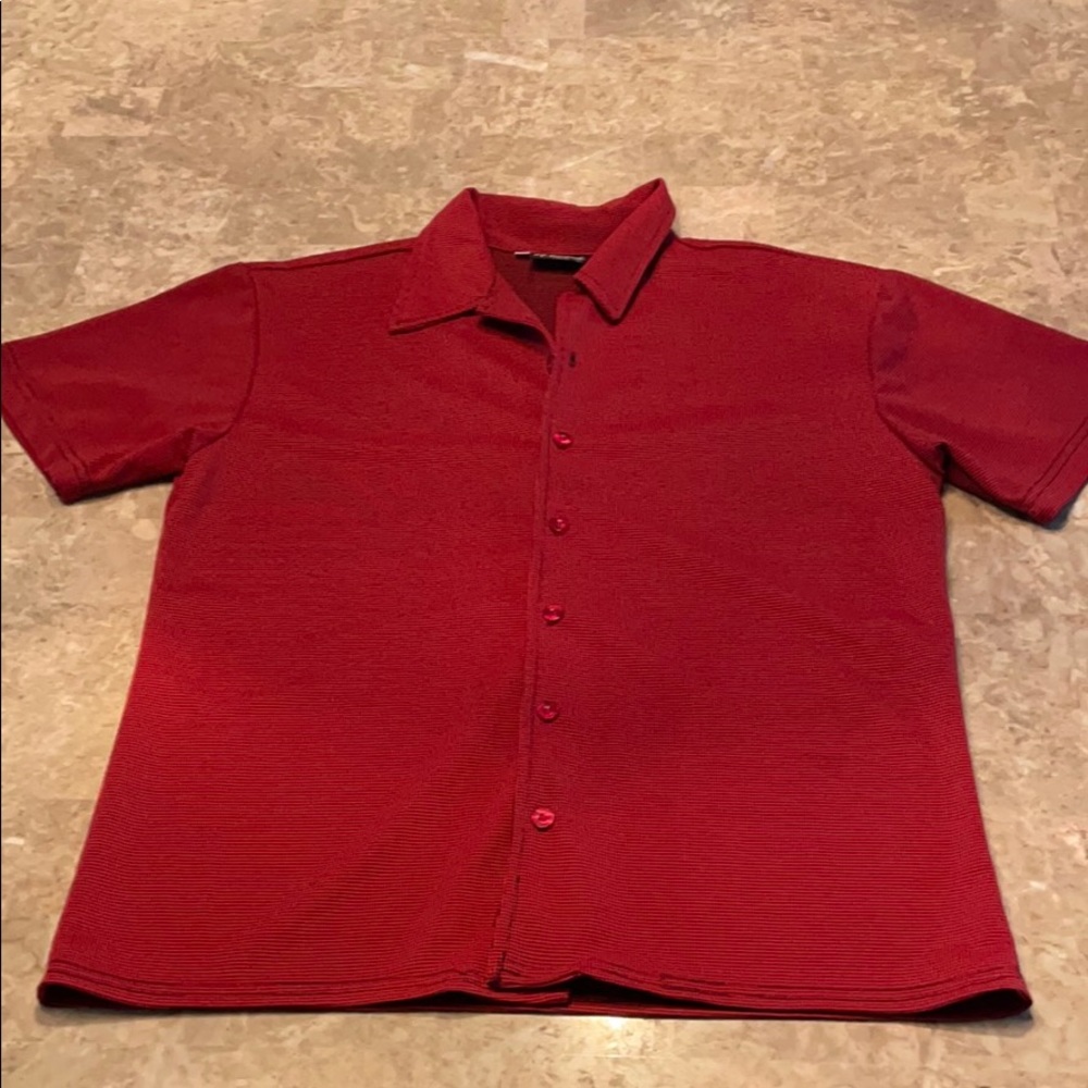 Textured Stretch Bowling Square Cut button down